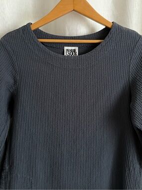 Prairie Underground Tunic Dress S Graphite Gray Textured Cotton Pockets USA